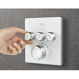 Grohe Grohtherm SmartControl Thermostat mit 3 Absperrventilen, Wandrosette moon white,