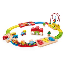 Hape Spielzeug-Eisenbahn »Regenbogen-Puzzle Eisenbahnset«, (Set), aus Holz bunt