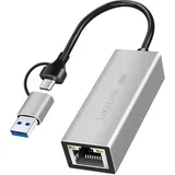 Logilink UA0422 - USB (Typ A & Typ C) zu RJ45 Netzwerkadapter 2,5G