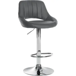 CLP Barhocker Milet Kunstleder grau/chrom