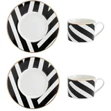 Mikasa Teetasse und Untertasse 0,2 l Mehrfarbig 2 St.