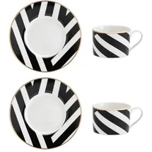Mikasa Teetasse und Untertasse 0,2 l Mehrfarbig 2 St.