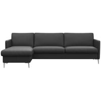 FLEXLUX Ecksofa »Fiore, L-Form, bequem und komfortabel durch hochwertigem Sitzaufbau«, schmale Armlehnen, Kaltschaum, Füße Alu schwarz