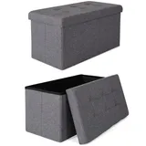 tavora Sitzhocker faltbar 76 x 38 x 38 cm 1-tlg. grau