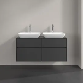 Villeroy & Boch Waschtischunterschrank 4 Auszüge 120 x 54,8 x 50 cm Schwarz