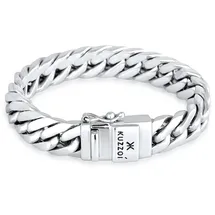 KUZZOI Armband Herren Panzerarmband Kastenverschluss 925er Silber Herrenschmuck
