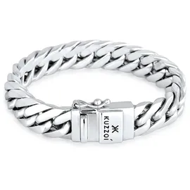 KUZZOI Armband Herren Panzerarmband Kastenverschluss 925er Silber Herrenschmuck