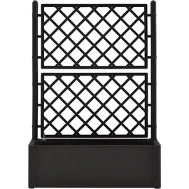 vidaXL Garten-Hochbeet mit Spalier Selbstbewässerungssystem 100 x 43 x 142 cm Silber