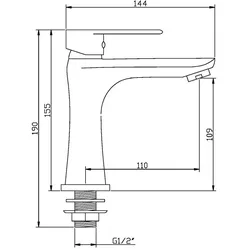 Aloni Einhand Kaltwasserhahn 1/2" Chrom