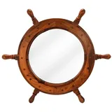 Nklaus Steuerrad Spiegel 45 x 45 cm Braun