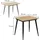 Vicco Beaver 80 x 75 x 70 cm Schwarz/Goldkraft Eiche
