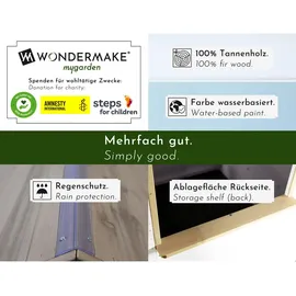 WONDERMAKE Spielhaus mit Pflanzkästen 115 x 101 x 130 cm Weiß/Grau/Bunt