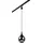 Trio Duoline 1-flg. 180 cm schwarz/chrom Glas