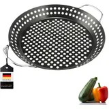 bremermann Grillpfanne,, Schwarz, Metall, 37x4.5x30.5 cm, Kochen, Pfannen, Grillpfannen