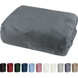 heimtexland Spannbettlaken Mikrofaser 140 x 200 - 160 x 200 cm grau