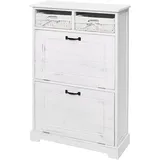 MCW Schuhkipper 60 x 100 x 24 cm gebürstet / weiß