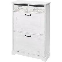 MCW Schuhkipper 60 x 100 x 24 cm gebürstet / weiß