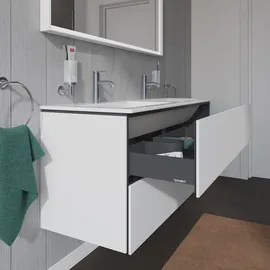 Duravit Waschtischunterschrank 2 Schubladen 129 x 55 x 48,1 cm Basalt Matt
