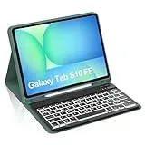 Occtingkind, Tastatur für Samsung Galaxy Tab S10 FE 2025, Hülle mit Tastatur für Samsung Tab S9 FE/S9 10.9 Zoll 2023, Cover mit Hintergrundbeleuchtung Bluetooth Keyboard, Italienisch, USB C