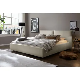 PLACES OF STYLE Polsterbett PLACES OF STYLE "Priora in 4 Breiten bis 200cm", beige (natur), B:212cm H:100cm L:230cm, 88% Polyester / 12% Polyacryl, Betten, Polsterbett, auch in NaturLEDER, Cord, belastbar bis 280kg, auch Überlänge 220 cm
