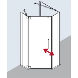 Kermi Pasa XP Fünfeck-Duschkabine mit Pendeltür rechts 100 x 100 cm PXR5010020VPK