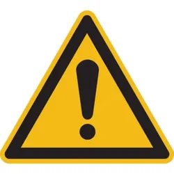 Warnschild, Allgemeines Warnschild W001 - ASR A1.3 (DIN EN ISO 7010) - 25 mm Folie selbstklebend