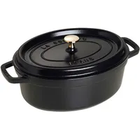 Staub Cocotte 31 cm oval schwarz