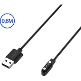 USB Ladekabel Für Xiaomi Haylou LS01 / LS02 Basiskabel Ladeadapter 2 Pin 60cm - Schwarz
