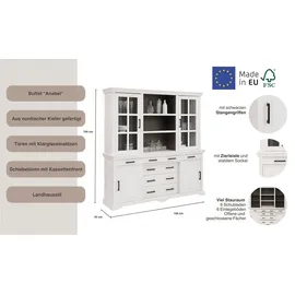 OTTO home Buffet Anabel 186 x 45 x 190 cm Weiß