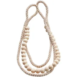 Raffhalter Holzperle in Beige