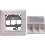 helos Keystone Anschlussdose 3-fach reinweiß