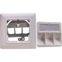 helos Keystone Anschlussdose 3-fach reinweiß