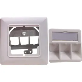 helos Keystone Anschlussdose 3-fach reinweiß