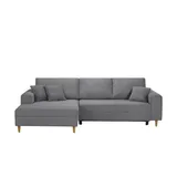 Sofa.de Ecksofa mit Schlaffunktion ¦ grau ¦ Maße (cm): B: 275 H: 91 T: 173.0