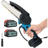 18V Kettensäge Ersatz für Makita DUC101Z Akku-Astsäge,6 Zoll Mini Kettensäge Elektro mit 2 * 5.5AH Akku, Akku Handkettensäge für Gartenscheren Holzschneidenz