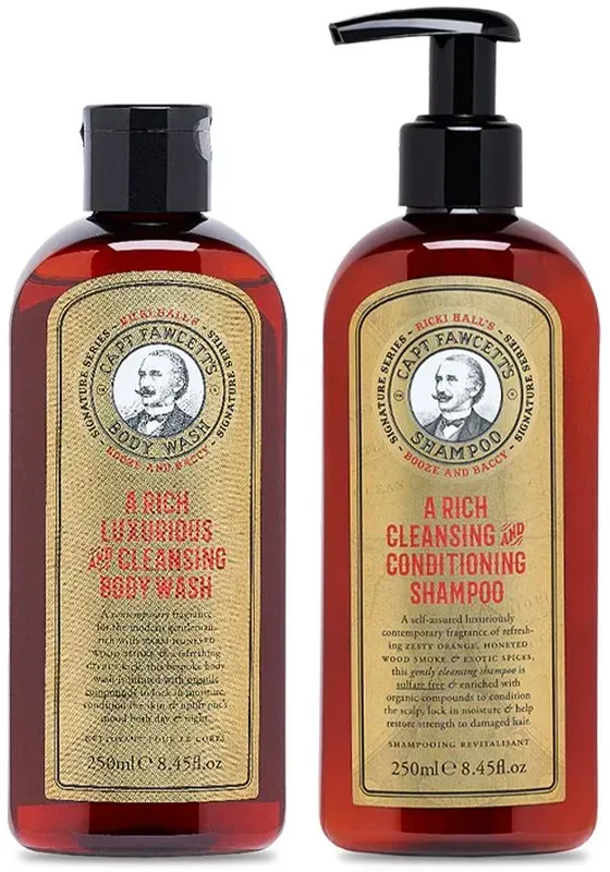 Captain Fawcett Ricki Hall ́s Booze & Baccy Geschenkset für Herren