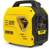 Champion Power Equipment Stromerzeuger The Mighty Atom (2200 W Inverter, nur Benzin, 58 dBA – 7 m Entfernung, 12V DC-Steckdose und Dual-Port-USB-Adapter, für Camping / Outdoor) 9200i-EU
