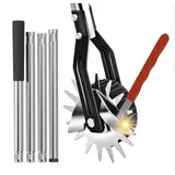 GRÜNTHOR Rasenkantenschneider – Verstellbarer Edelstahl-Handgriff, Ergonomisch, gut ausbalancierte Rollen, Inklusive Schleifmesser