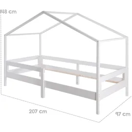 roba Hausbett 90 x 200 cm Holz massiv weiß