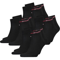 Tommy Hilfiger Herren Quarter Socken SUSTAINABLE STRIPE 4er, 6er, 8er Pack in 39-42 Schwarz 003 8er Pack