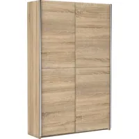 SchlafKONTOR Schwebetürenschrank »Heimo/Fast Schrank Kleiderschrank Garderobe«, geringe Tiefe, ausziehbarer
