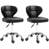 Homcom Arbeitshocker Kunstleder Dunkelgrau