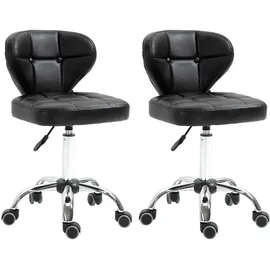 Homcom Arbeitshocker Kunstleder Dunkelgrau