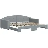 vidaXL Tagesbett 90 x 200 cm Hellgrau