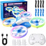 carox Drohne für Kinder mit Doppeltem LED-Licht, 360° Flip, Propellerschutz, RC Spielzeug Drohne für Kinder und Anfänger Indoor Outdoor, Geschenk für Jungen Mädchen ab 6 7 8 9 10+ Jahren