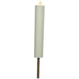 MARELIDA LED Solar Kerze Fackel gelb flackernd H: 98cm Lichtsensor Deko Gartenstecker