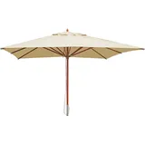MCW Gastronomie Holz-Sonnenschirm C57 Eckig 4x4m Creme