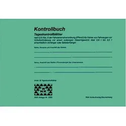 Kontrollbuch 3095 für Fahrpersonal DIN A5 quer 32Blatt - weiß