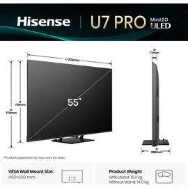 Hisense 55U7Q PRO 55 Zoll MiniLED ULED 4K Smart TV