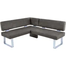 K+W Komfort & Wohnen Santos II Esszimmerbank", grau (schwarzgrau), B:180cm H:87cm T:157cm, 100% Polyester, Sitzbänke, Eckbank, gepolstert, Eckbank, wahlweise langer Schenkel 180cm rechts oder links